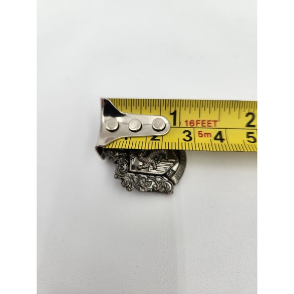 Harry Potter Wizarding World Hufflepuff Crest Pin silver color Brooch Pin - Picture 3 of 3